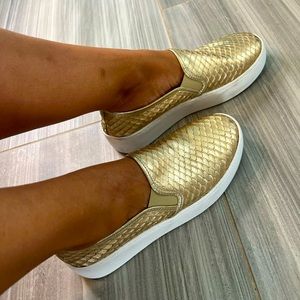 Corello Gold Slip On Sneakers 9